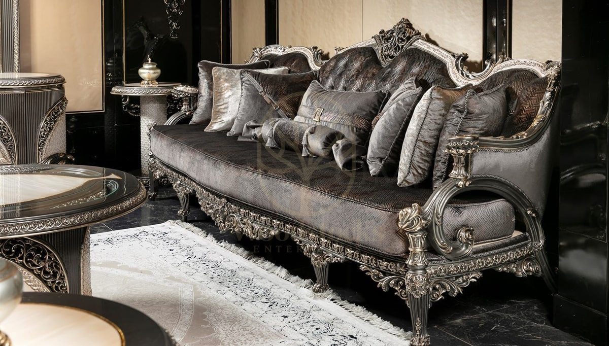 Royal Dolunay Hand Carved Teak Sofa Set, Saharanpur, view 4