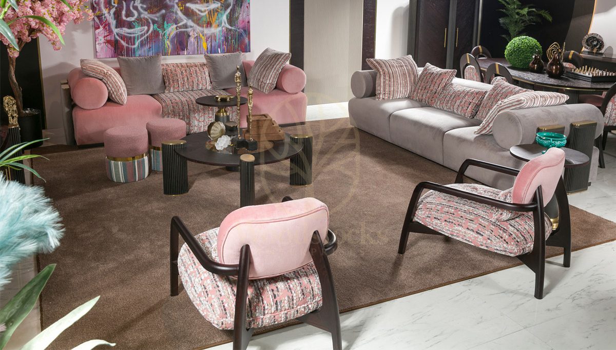 Luxury Vuitton Handcrafted Teak Sofa Set, Saharanpur, view 2