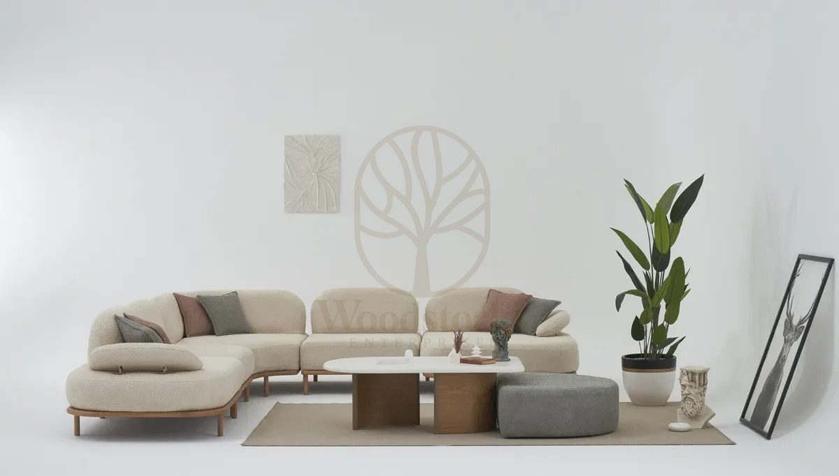 Luxury Avenzo Handcrafted Teak L-Shape Sofa, Saharanpur, L Shape Sofa