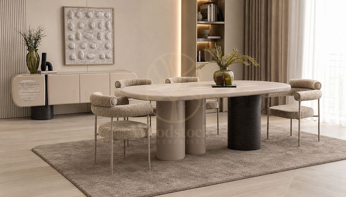 Luxury Terrano Handcrafted Teak Dining Table Set, Saharanpur, Dining Table