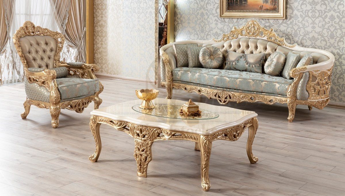 Royal Osmanli Hand Carved Teak Sofa Set, Saharanpur, view 2