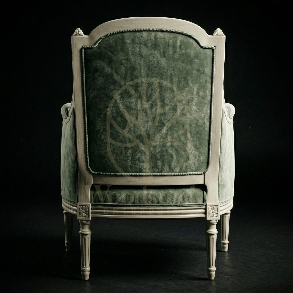 Royal Teak Louis XVI Salon Bergère à Coussin, Saharanpur, view 3