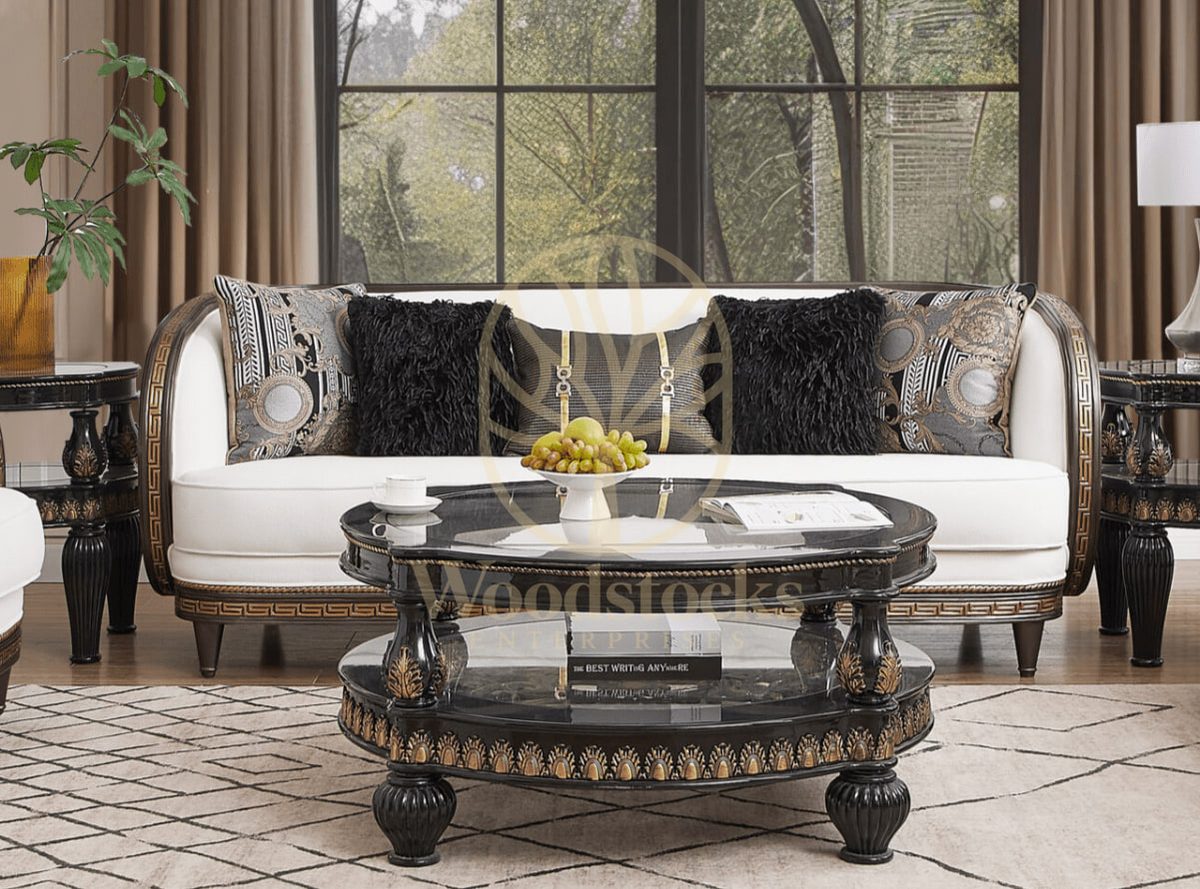 Teak Luxury White Sofa Set, view 5