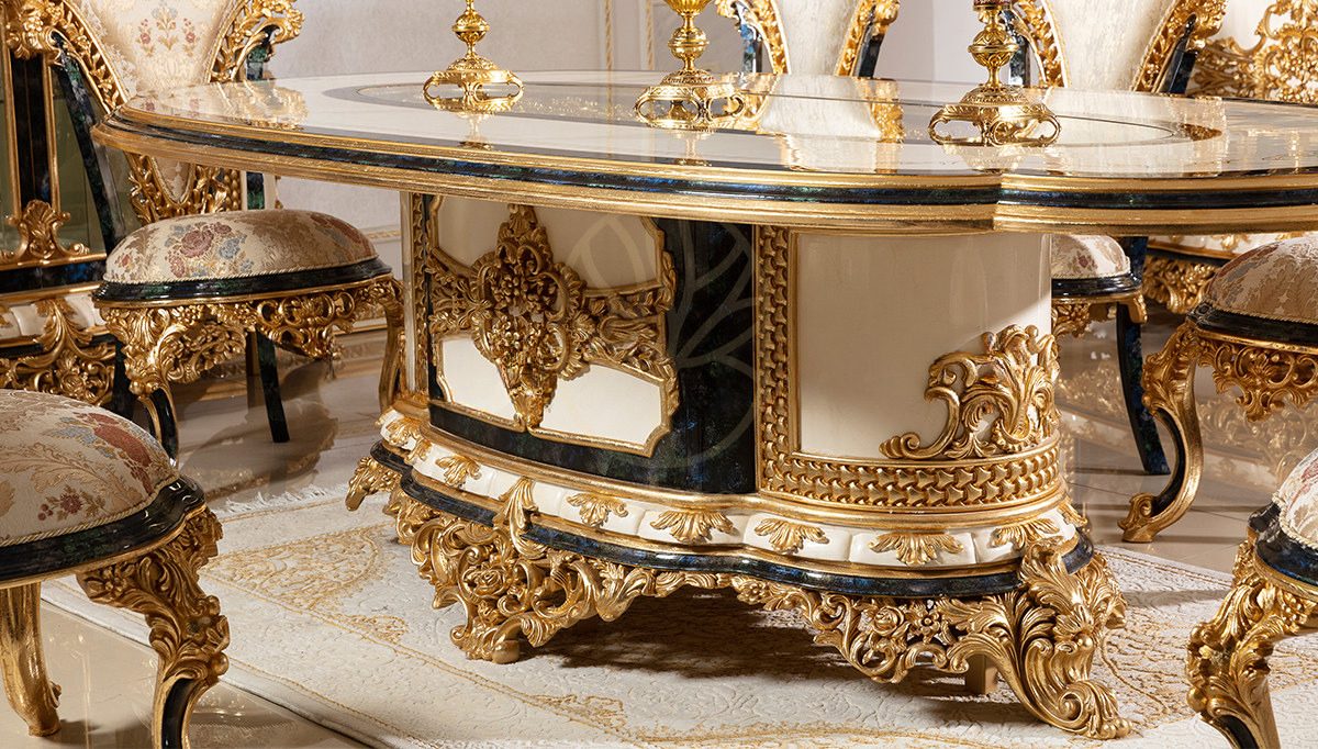 Royal Luxe Hand Carved Teak Dining Table Set, Saharanpur, view 7