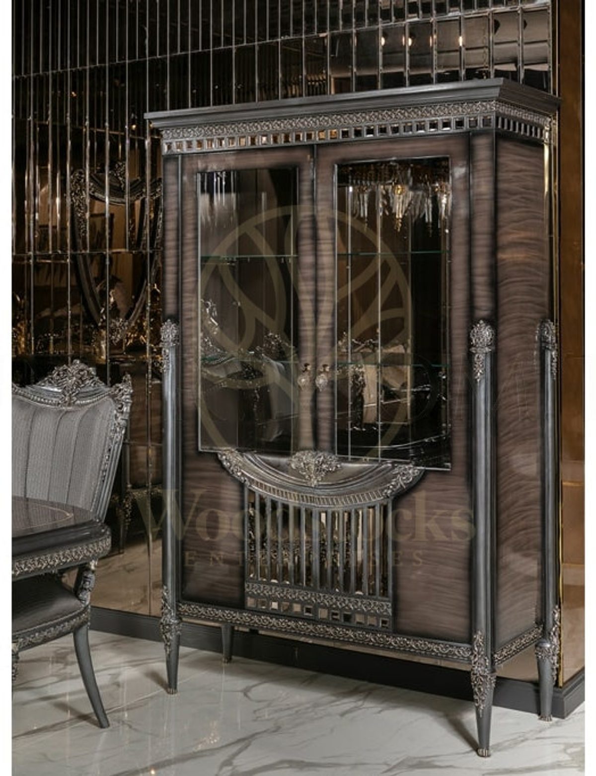 Royal Evander Hand Carved Teak Dining Table Set, Saharanpur, view 10