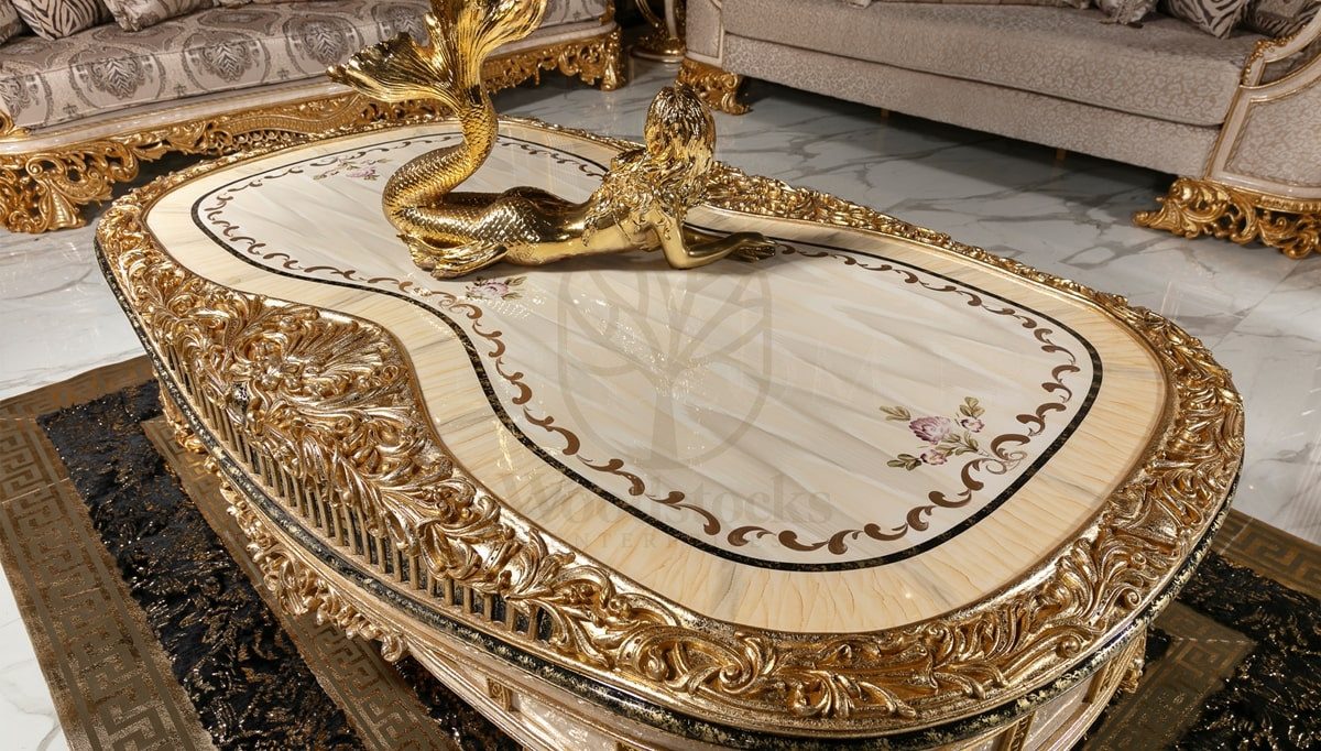 Royal Ofelya Cream Hand Carved Teak Sofa Set, Saharanpur, view 9