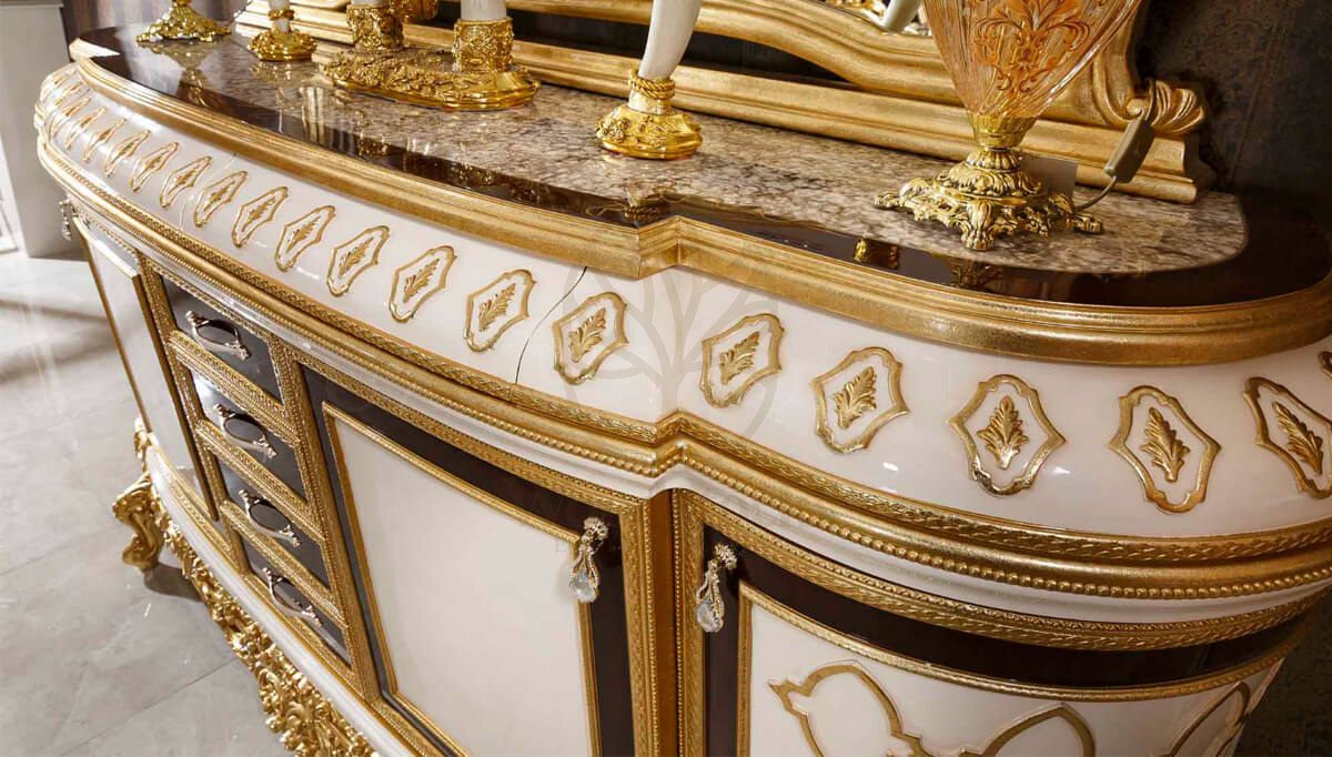 Royal Sultanahmet Hand Carved Teak Dining Table Set II, Saharanpur, view 9