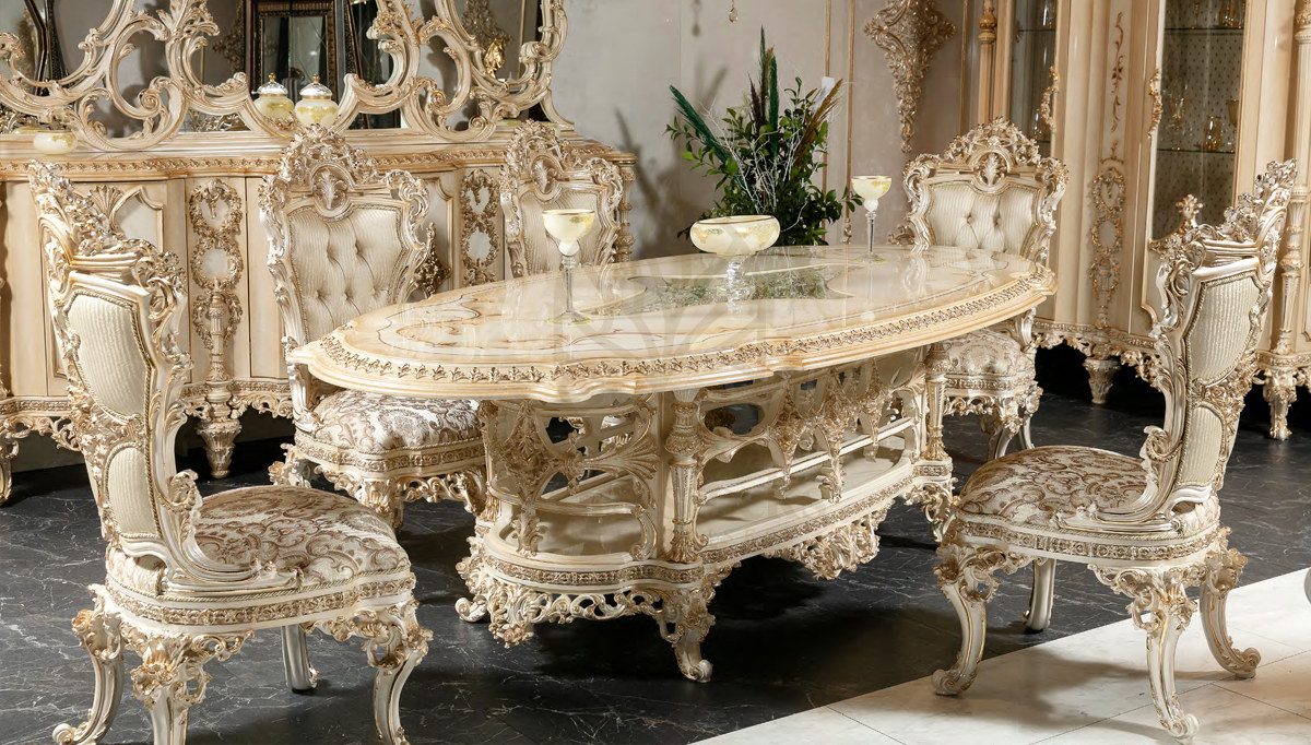 Royal Ontariyo Hand Carved Teak Dining Table Set, Saharanpur, view 2