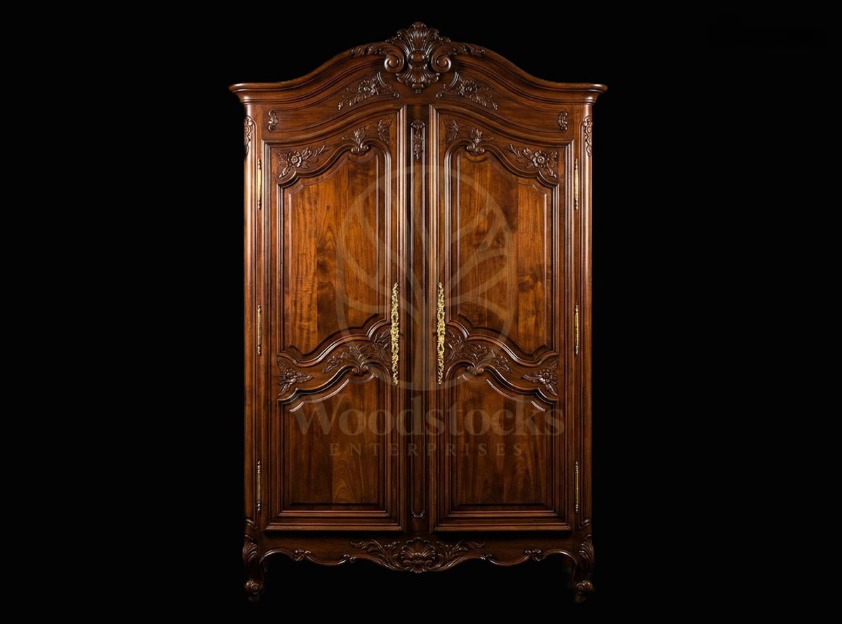 Royal Teak Château de Blois Beribboned Armoire, Saharanpur, view 7