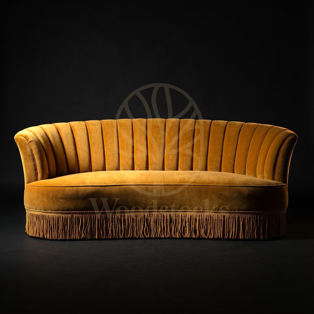 Luxury Teak Passementerie Gold Parisian Deco Settee, Saharanpur, Sofa Set