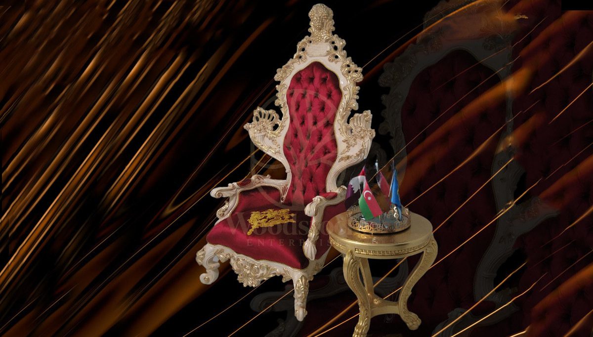 Royal Palermo Hand Carved Teak Armchair, Saharanpur, Living Room Chair
