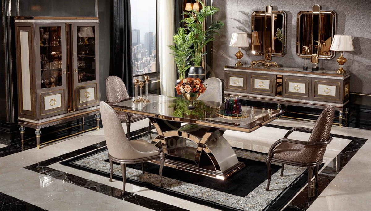 Luxury Paraguay Handcrafted Teak Dining Table Set, Saharanpur, Dining Table