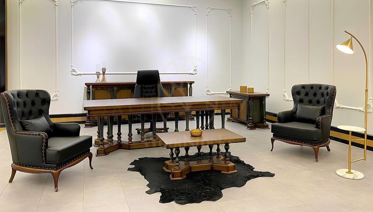 Royal Selbit Hand Carved Teak Office Table, Saharanpur, Office & Study Table