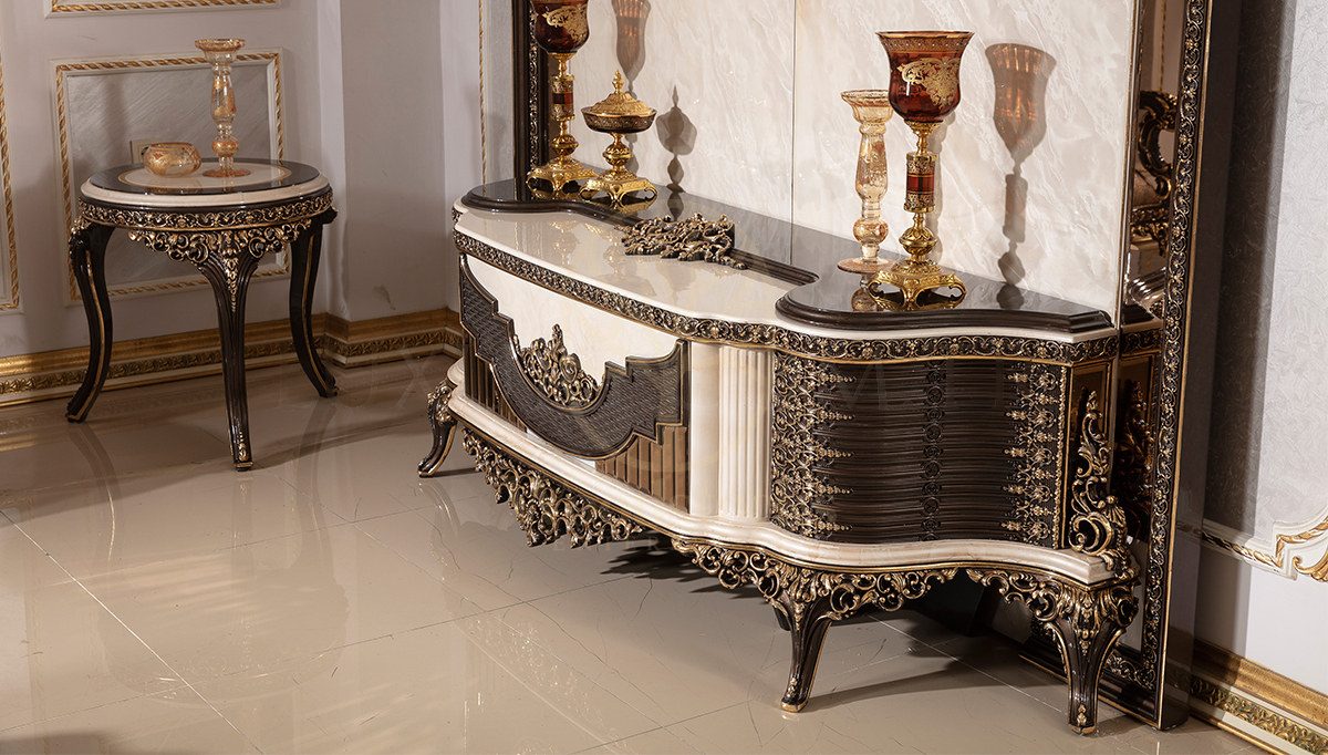 Royal Poltava Hand Carved Teak TV Cabinet, Saharanpur, view 3