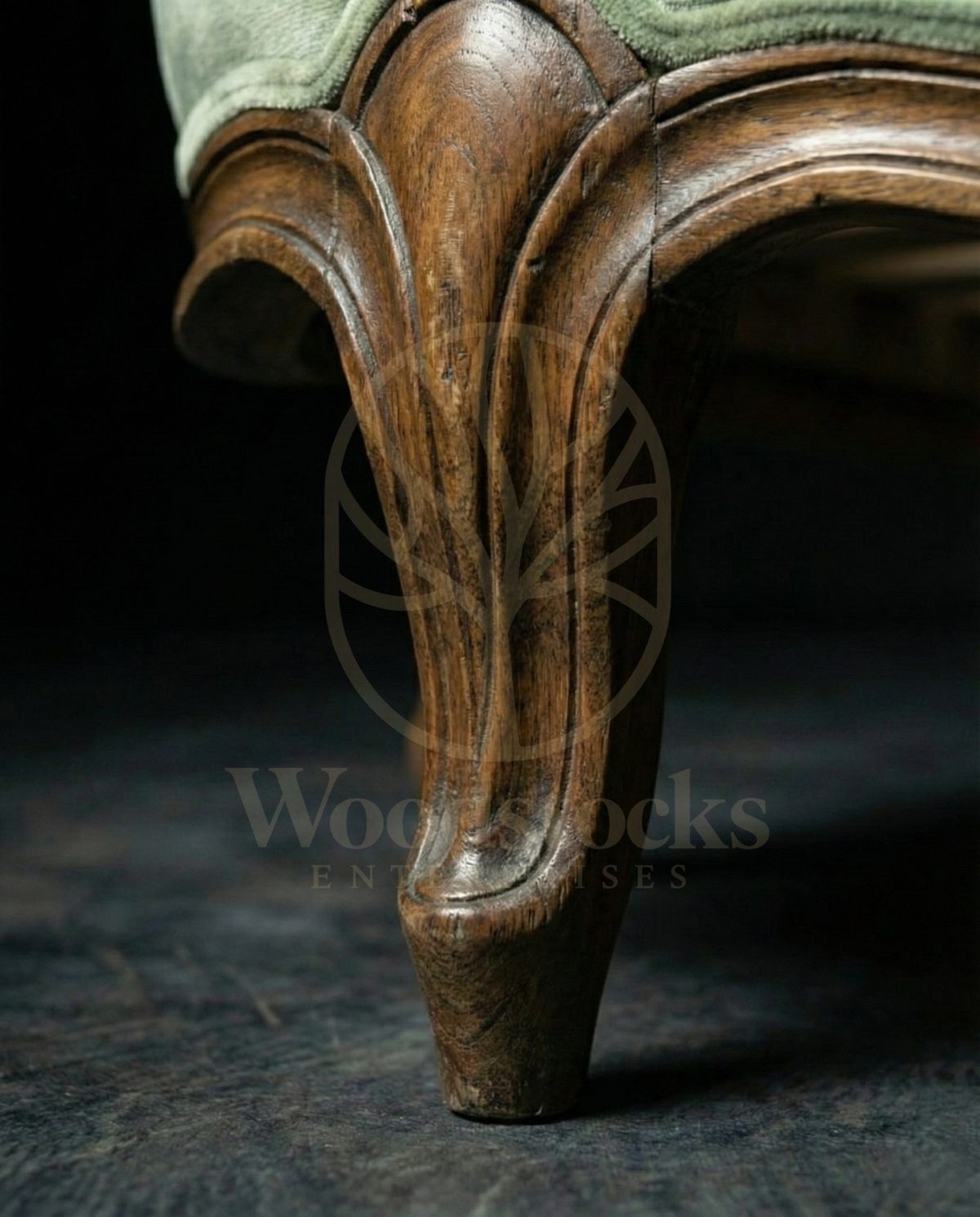 Royal Hand Carved Teak Madame de Pompadour’s Morning Chamber Bed, Saharanpur, view 4