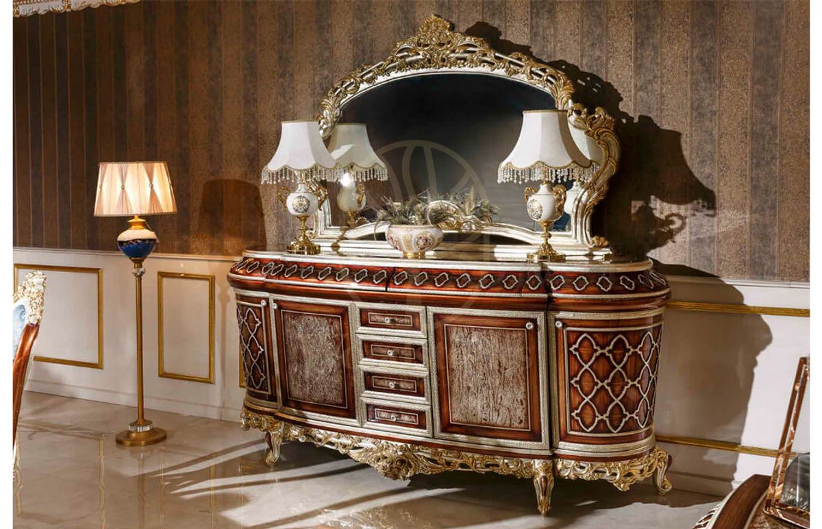 Royal Sultanahmet Hand Carved Teak Dining Table Set, Saharanpur, view 7