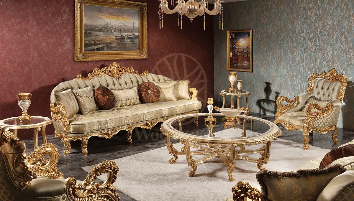 Royal Radisson Hand Carved Teak Sofa Set, Saharanpur, Sofa Set