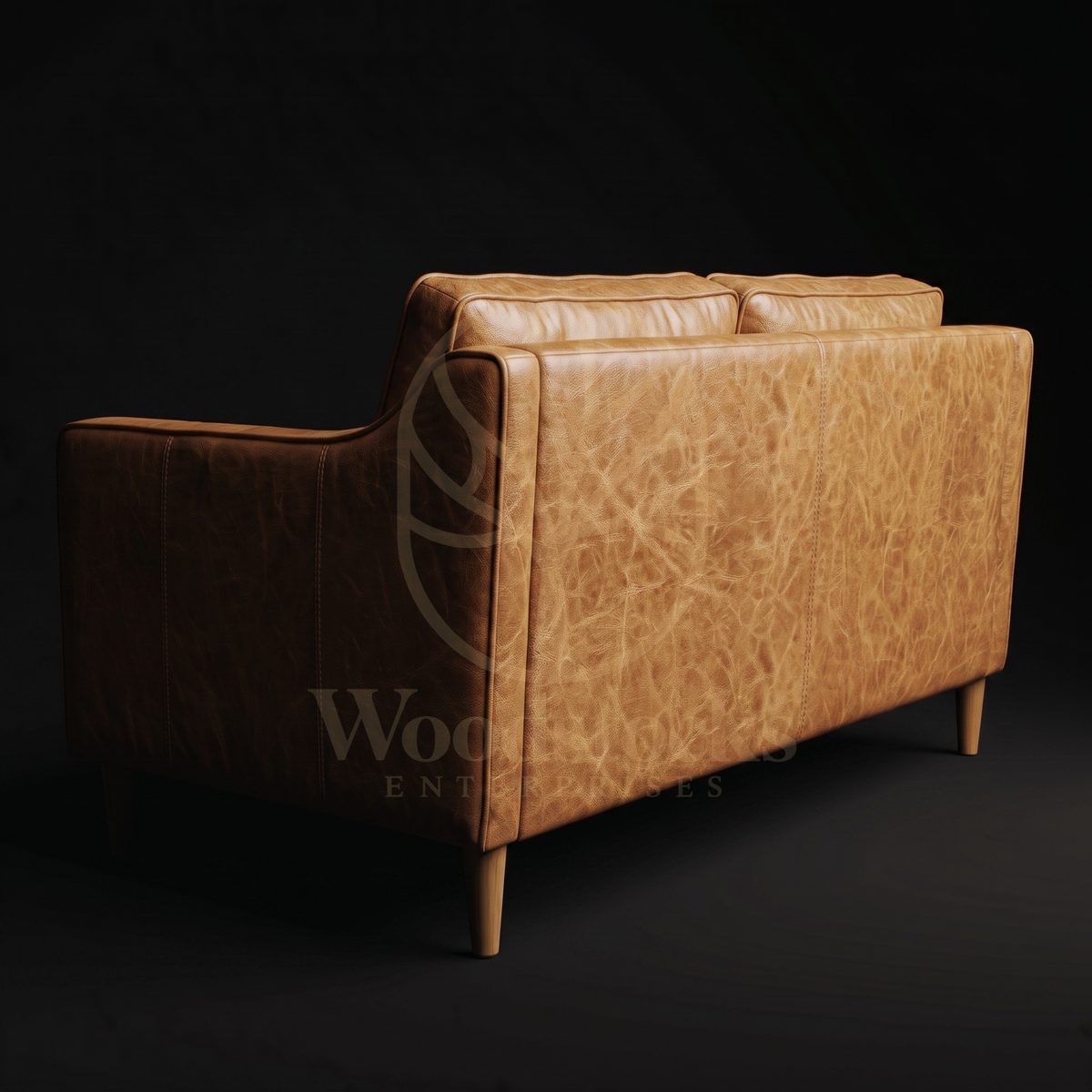 Luxury Teak Kolding Cognac Leather Sofa, Saharanpur, view 4