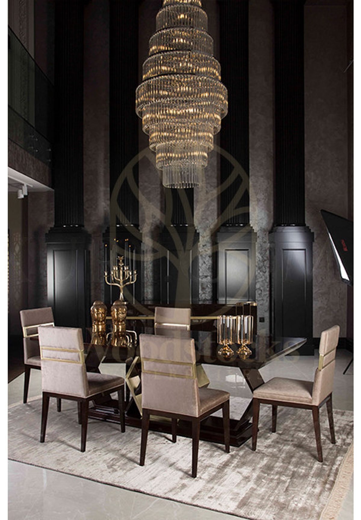 Luxury Elsium Handcrafted Teak Dining Table Set, Saharanpur, view 6