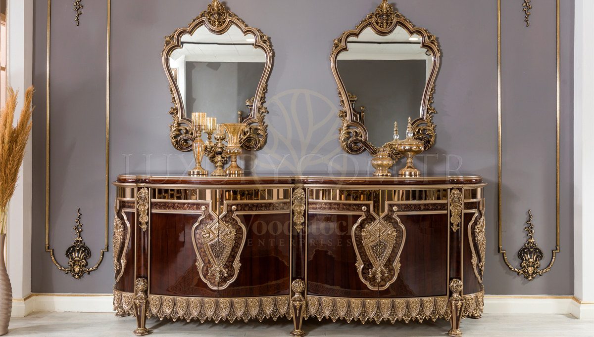 Royal Melina Brown Hand Carved Teak Dining Table Set, Saharanpur, view 8