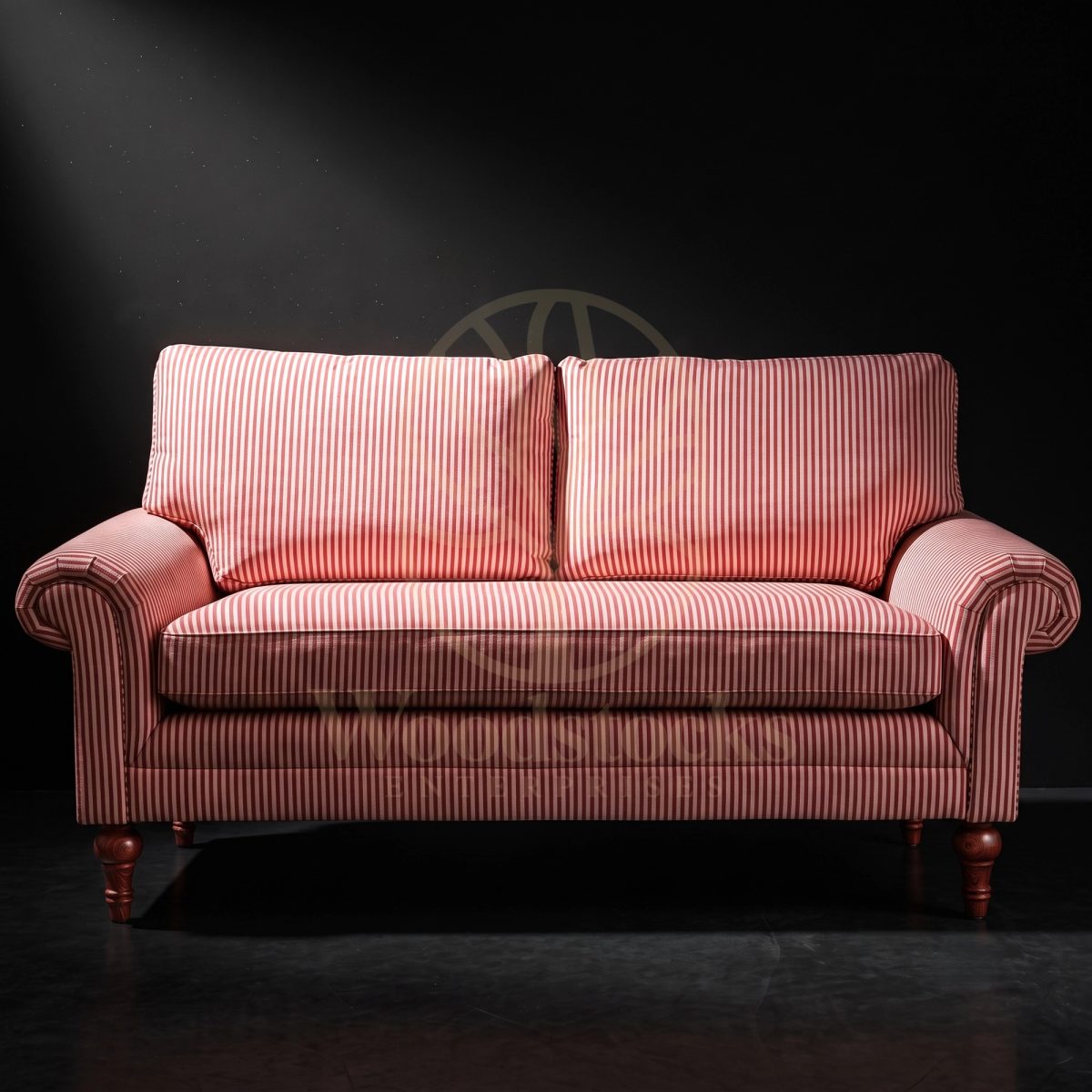 Luxury Teak Sussex Cottage Candy Stripe Loveseat, Saharanpur, Sofa Set
