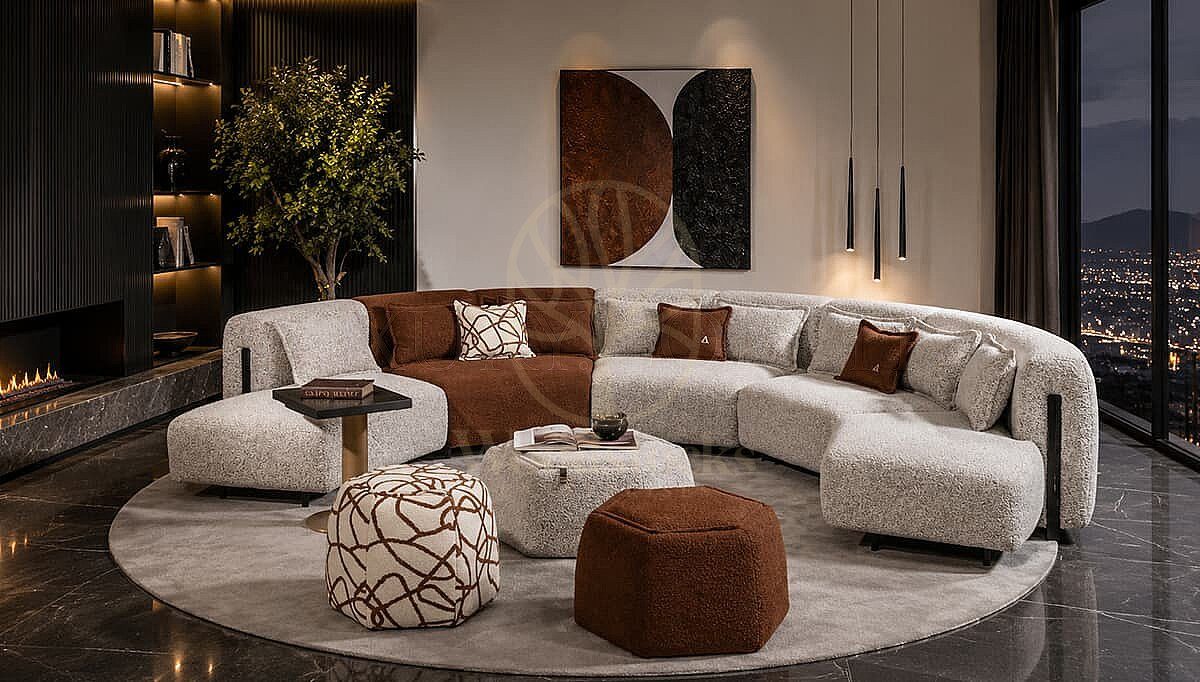 Luxury Cortina Handcrafted Teak L-Shape Sofa, Saharanpur, L Shape Sofa
