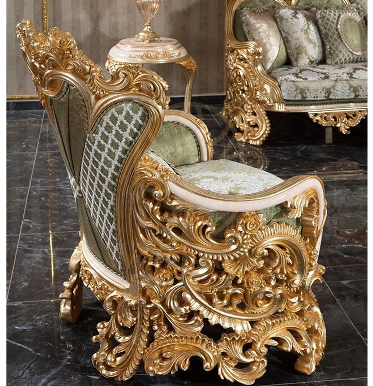 Royal Ayasofya Hand Carved Teak Sofa Set, Saharanpur, view 7