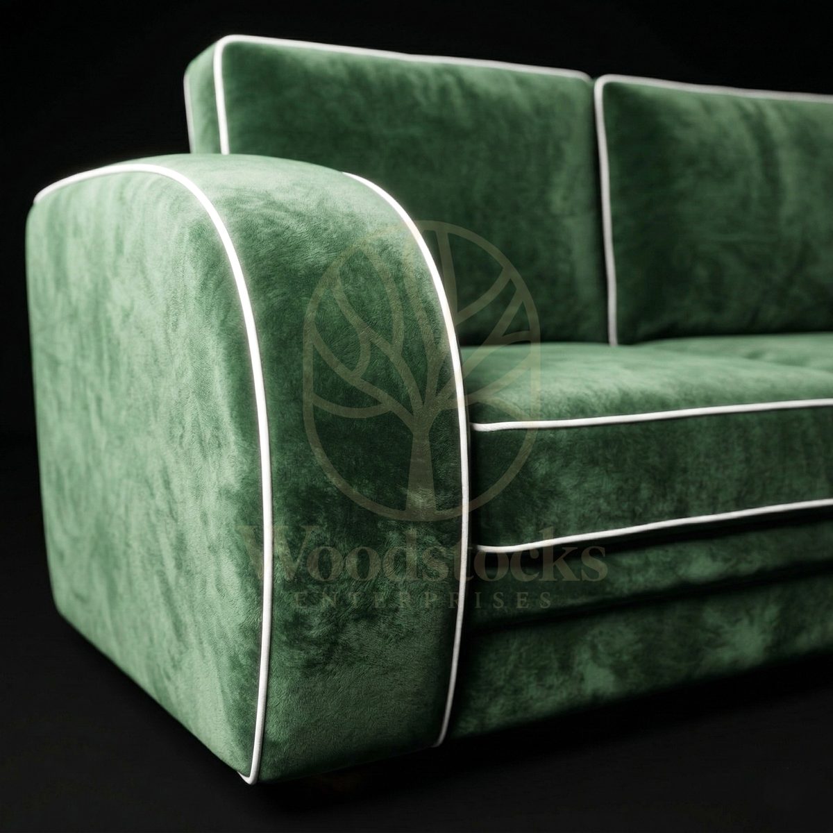 Luxury Teak Monaco Streamline Art Deco Sofa, Saharanpur, view 3