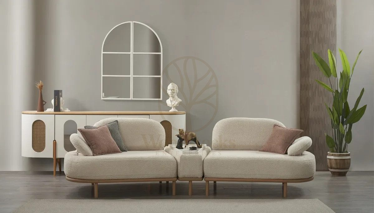 Luxury Avenzo Bohemian Handcrafted Teak Sofa Set, Saharanpur, view 6