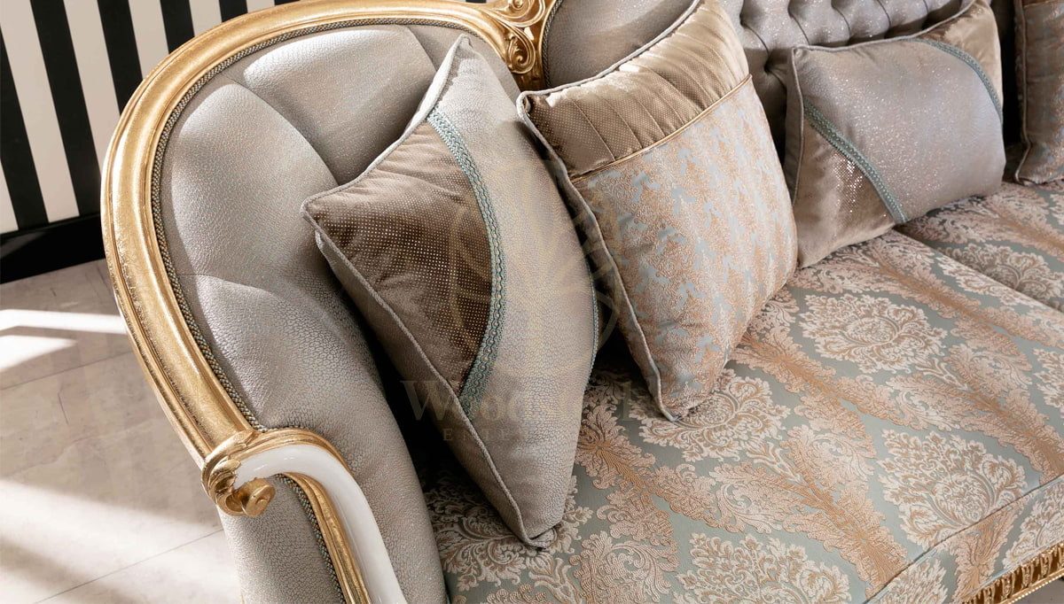 Royal Dominika Cream Hand Carved Teak Sofa Set, Saharanpur, view 9