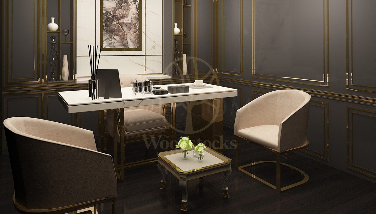 Luxury Palmers Handcrafted Teak Office Table, Saharanpur, view 2