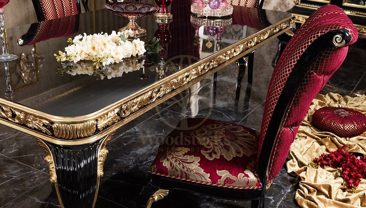 Royal Sadrazam Hand Carved Teak Dining Table Set, Saharanpur, view 5