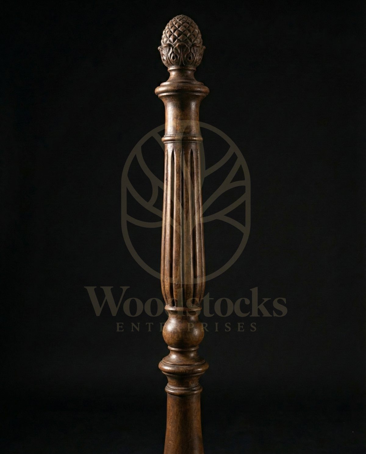 Royal Hand Carved Teak British Residency Slat-Back Poster Bed, Saharanpur, view 5