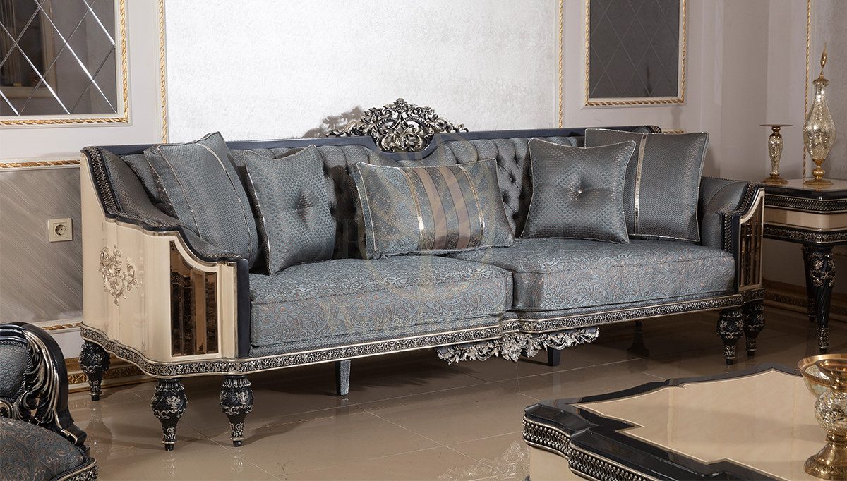 Royal Vanesa Hand Carved Teak Sofa Set II, Saharanpur, view 4