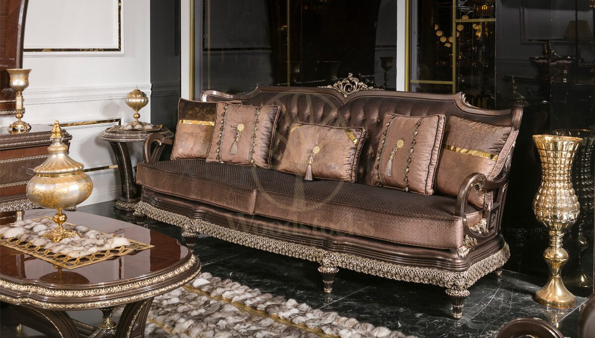 Royal Radiant Hand Carved Teak Sofa Set, Saharanpur, view 2