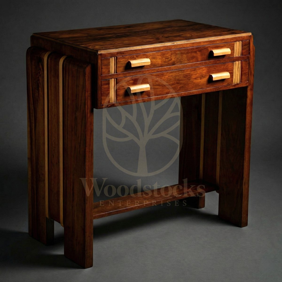 Luxury Teak Bloomsbury Art Deco Console Table, Saharanpur, view 5