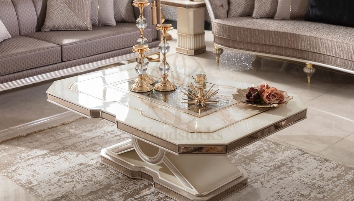 Luxury Hereford Cream Handcrafted Teak Sofa Set, Saharanpur, view 8