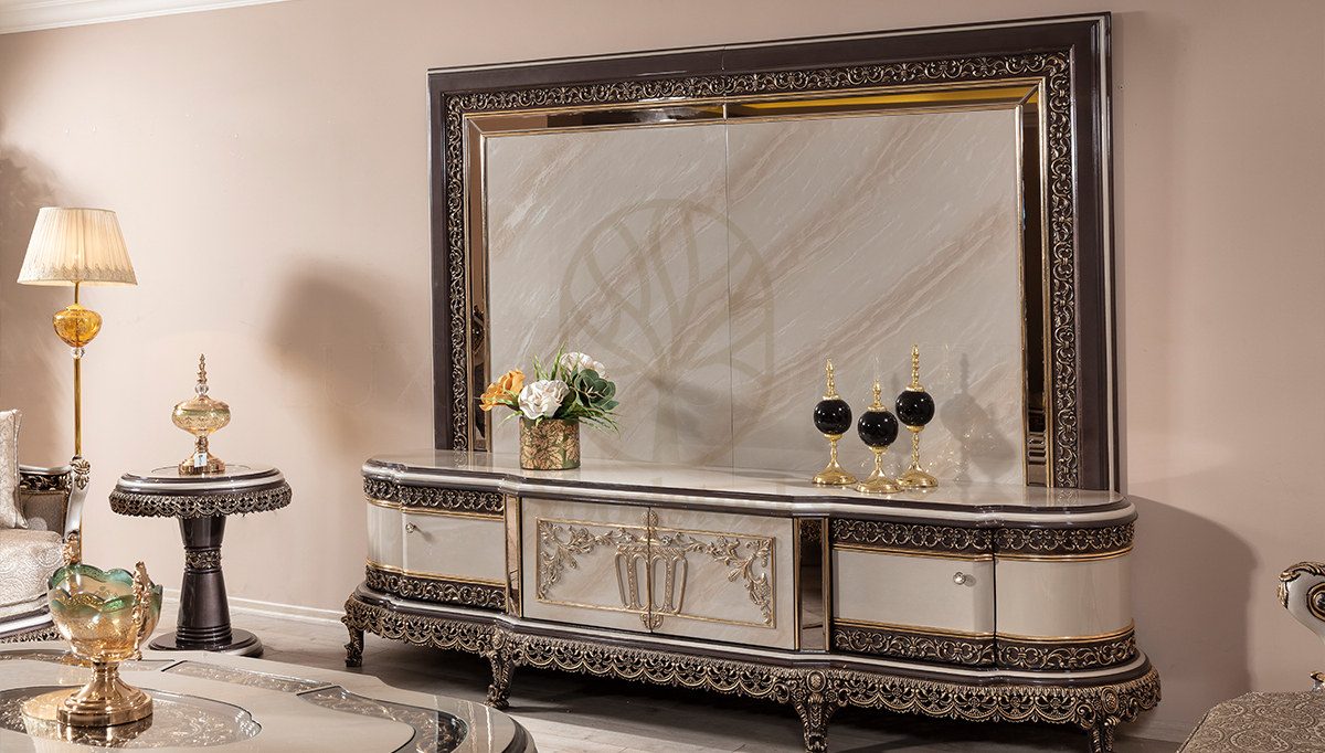 Royal Royena Hand Carved Teak TV Cabinet, Saharanpur, view 3