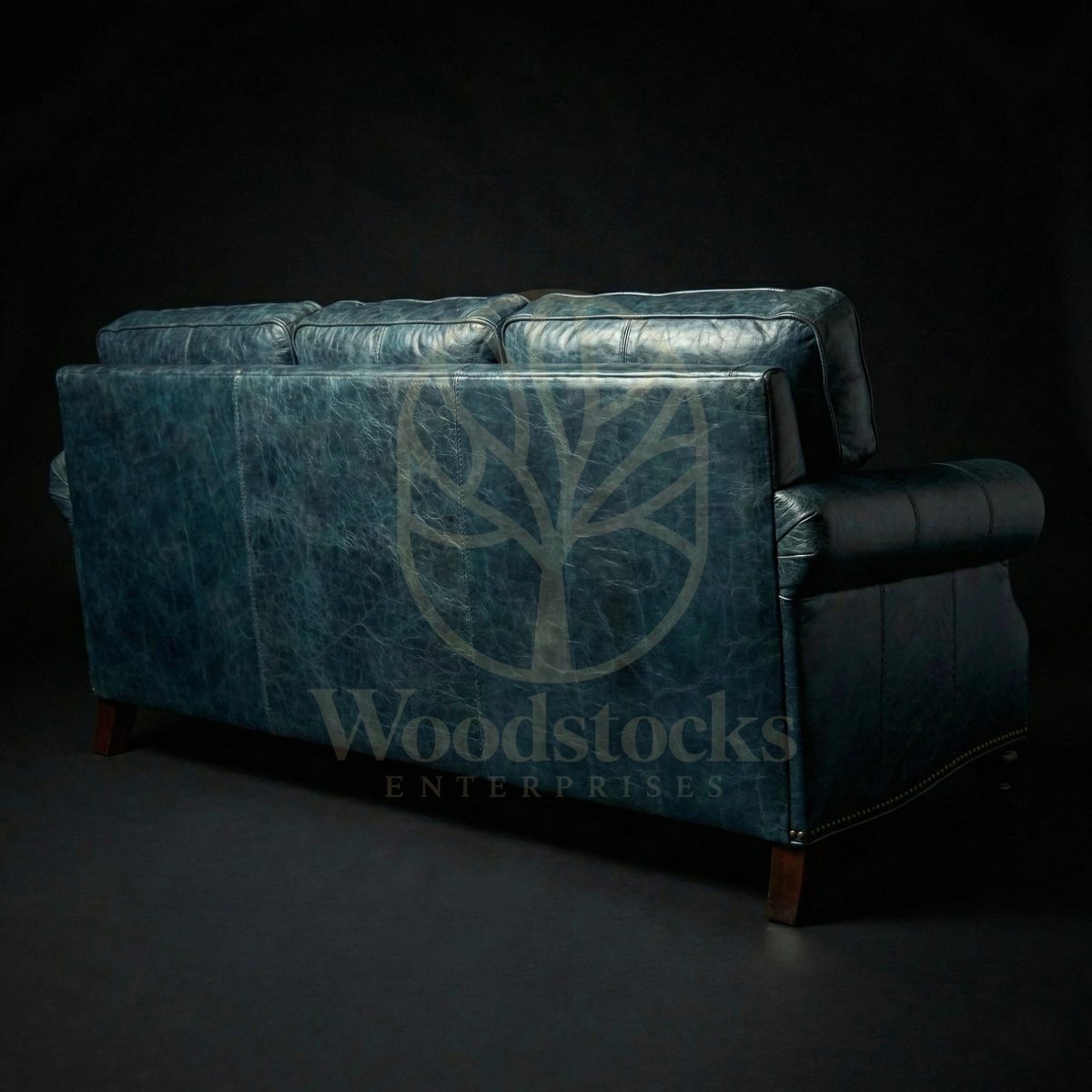 Luxury Teak Piccadilly Club Leather Sofa, Saharanpur, view 3