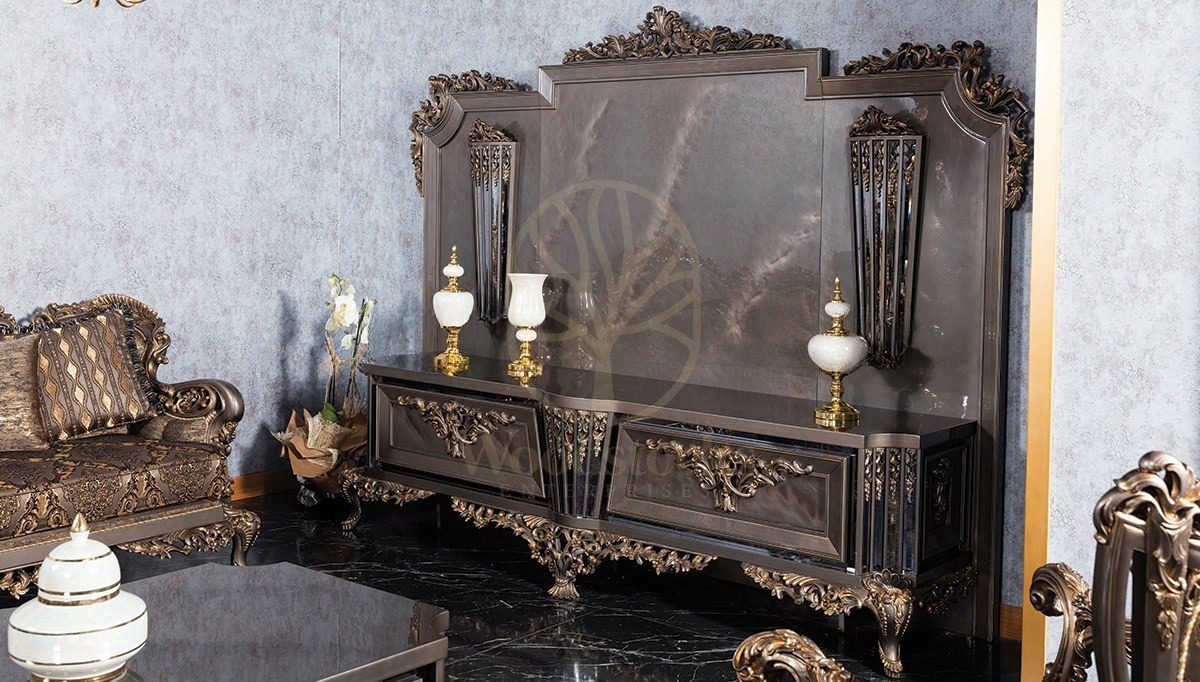 Royal Vitton Hand Carved Teak TV Cabinet, Saharanpur, TV Cabinet