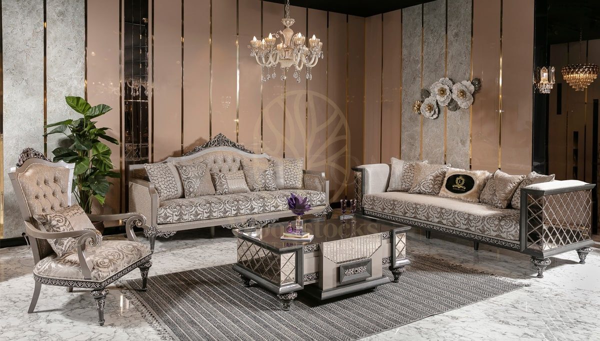 Royal Tarcin Hand Carved Teak Sofa Set, Saharanpur, Sofa Set