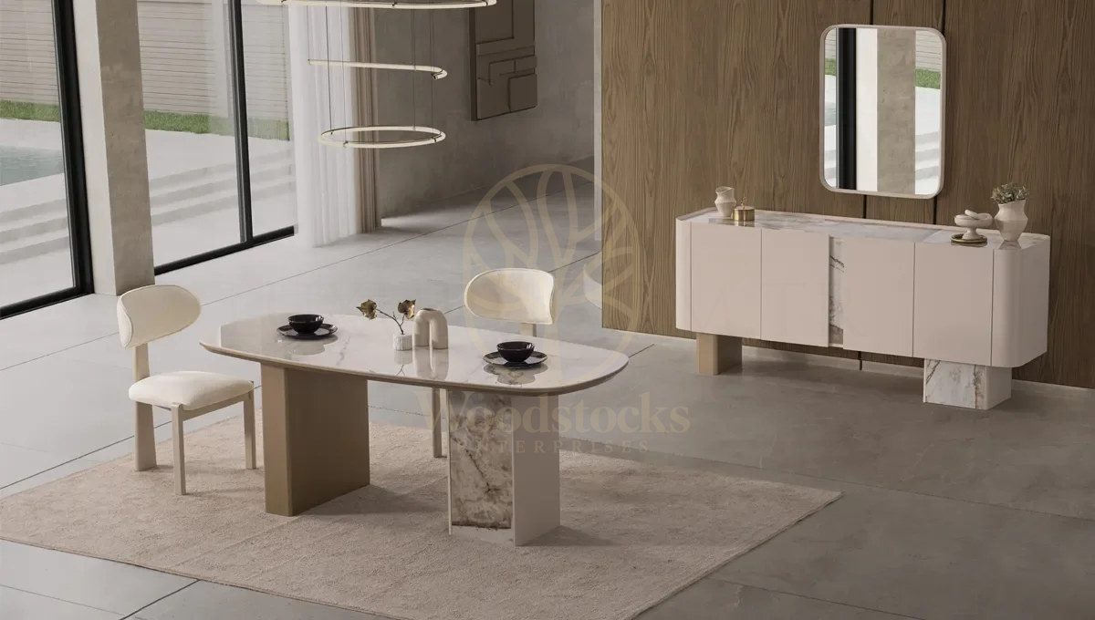 Luxury Gusto Handcrafted Teak Dining Table Set, Saharanpur, Dining Table