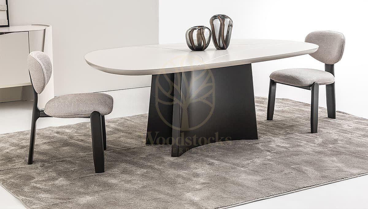 Luxury Bellagio Handcrafted Teak Dining Table Set, Saharanpur, view 3