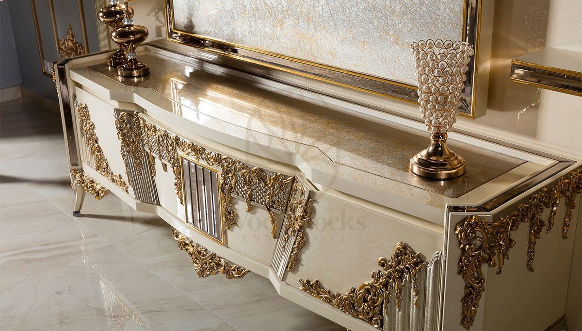 Luxury Hanedan Handcrafted Teak TV Cabinet, Saharanpur, view 4