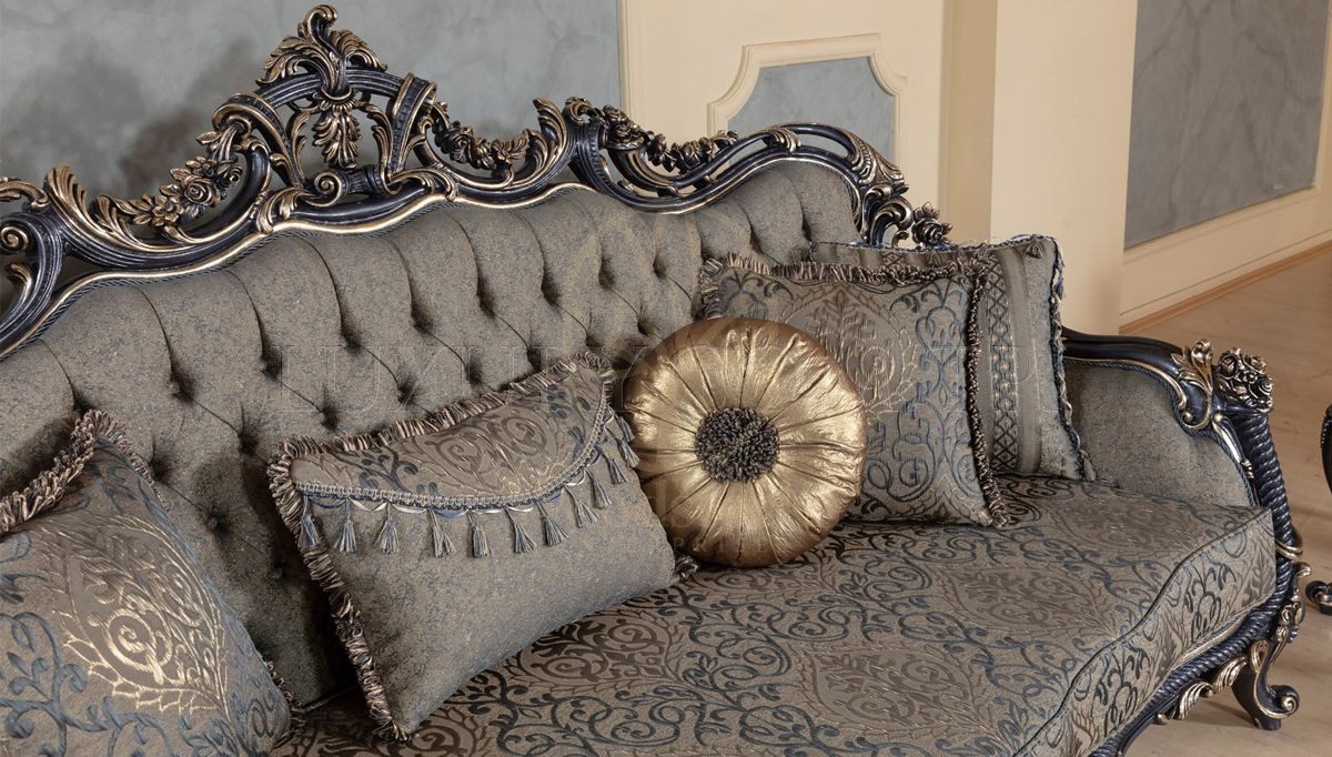 Royal Gazel Hand Carved Teak Sofa Set II, Saharanpur, view 3