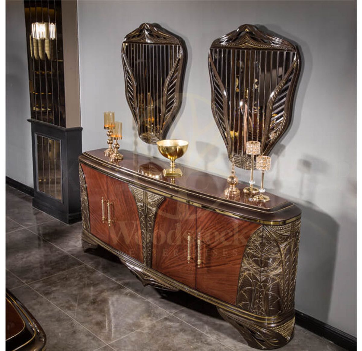 Luxury Viyola Brown Handcrafted Teak Dining Table Set, Saharanpur, view 7