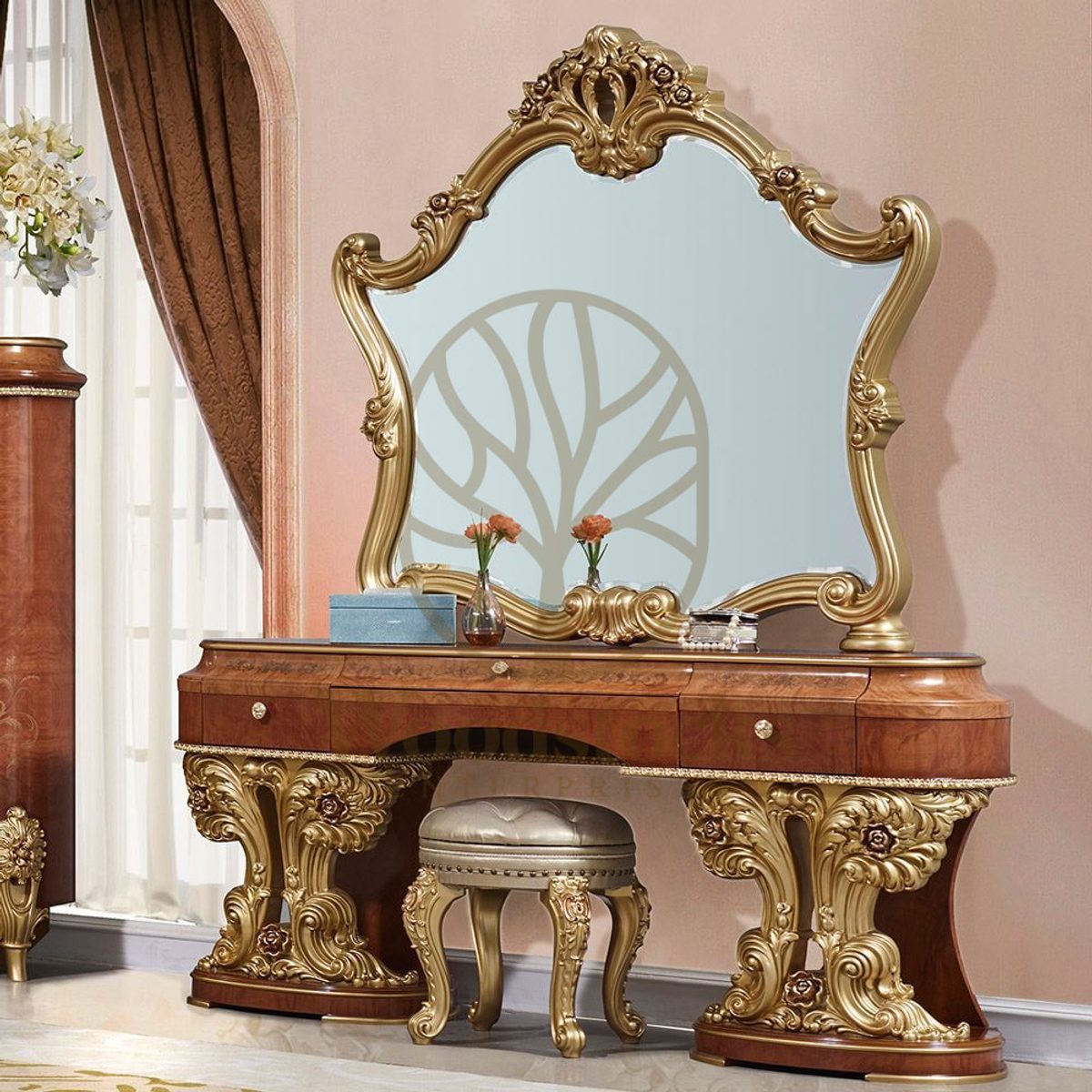 Teak Cabriole Dressing Table, Dressing Table