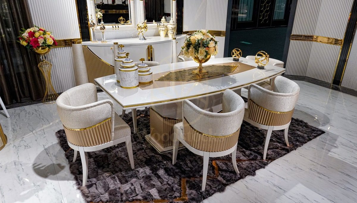 Luxury Vicenza Handcrafted Teak Dining Table Set, Saharanpur, Dining Table