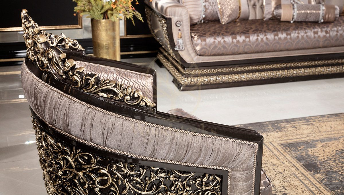 Royal Nazende Hand Carved Teak Sofa Set II, Saharanpur, view 9