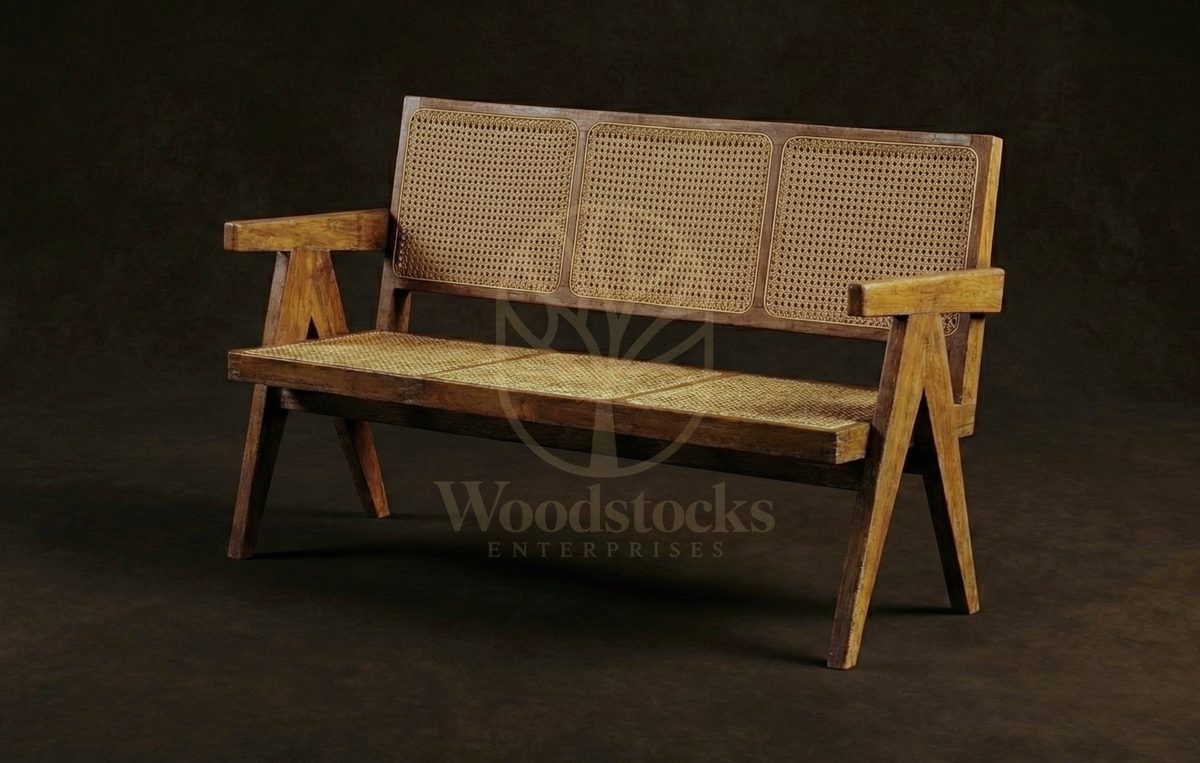 Luxury Teak Jeanneret Capitol Complex Assembly Seating, Saharanpur, view 3
